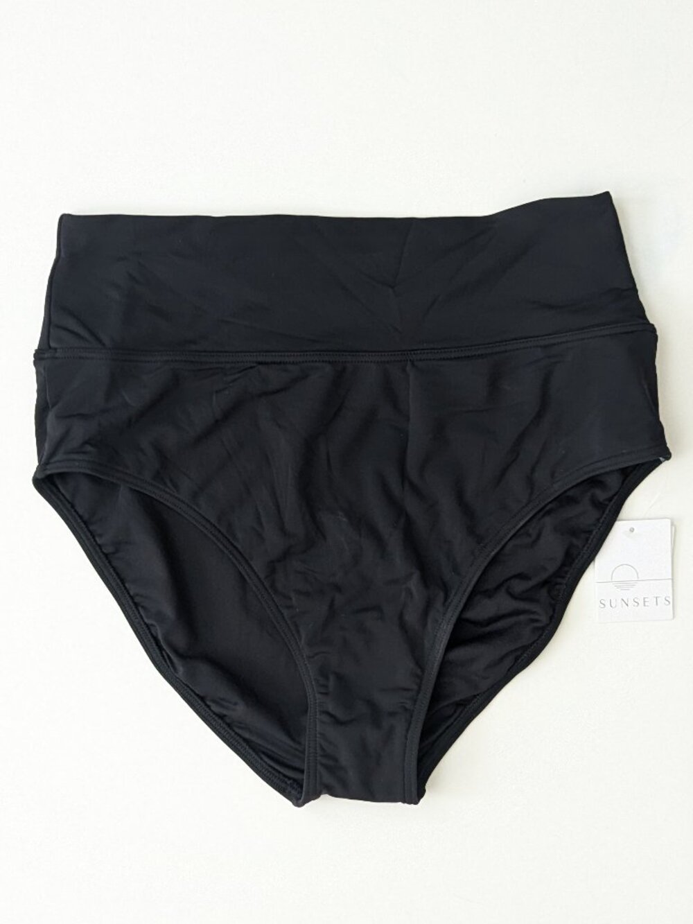 Sunset Hannah High Waist Bikini Swim Bottom Black Womens 14